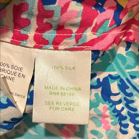 Lilly Pulitzer multicolor Printed Peasant Tunic small - Picture 4 of 7